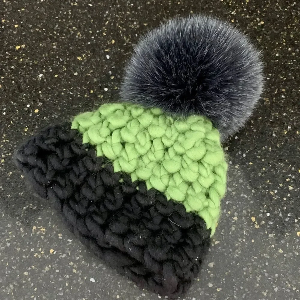Mischa Lampert Merino Wool Handspun Beanie.